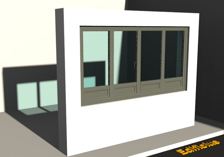 Menuiseries 3D - FN[R] 2VB[1P]+2F[1P] - ACCA software