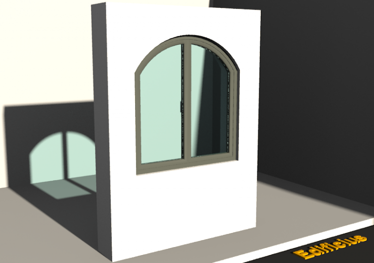Esquadria 3D - JN[AR] 2FB[1V] MM - ACCA software