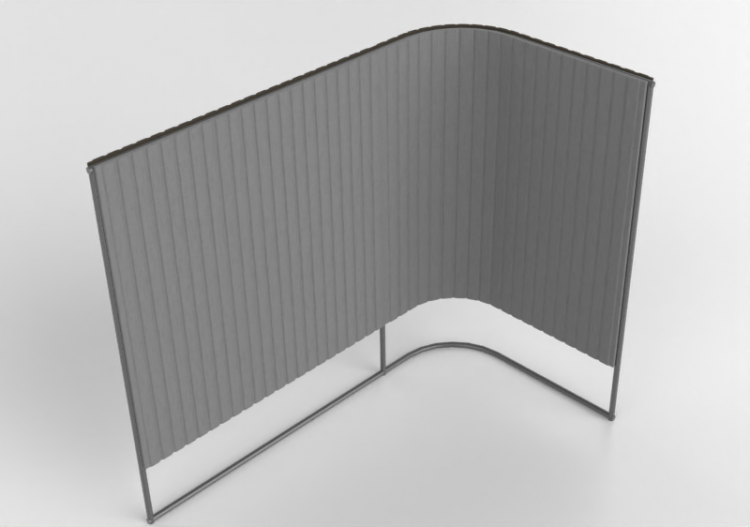 3D Zubehör - Trennwand aus Stoff - Kokuyo - Inframe - SN...