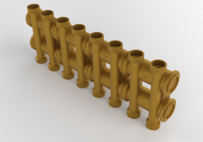 Beidseitiger Verteiler 8 Wege DN20 - 1905 - 190 0004