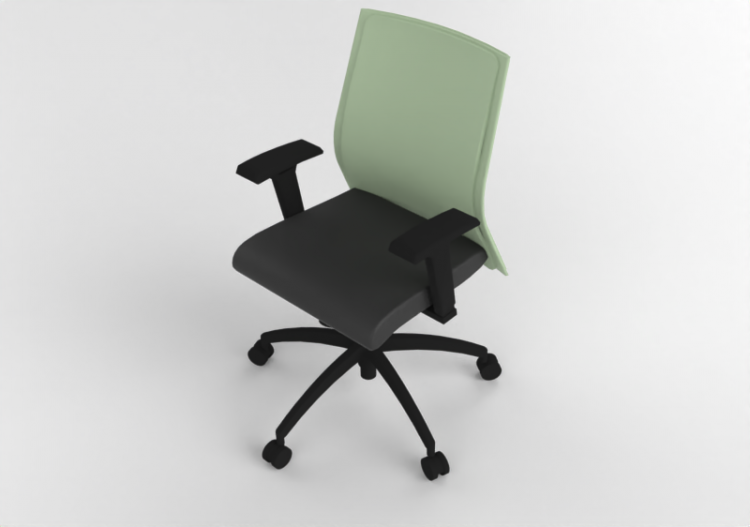 Cadeira 3D - Poltrona giratória em couro - Modernform -...