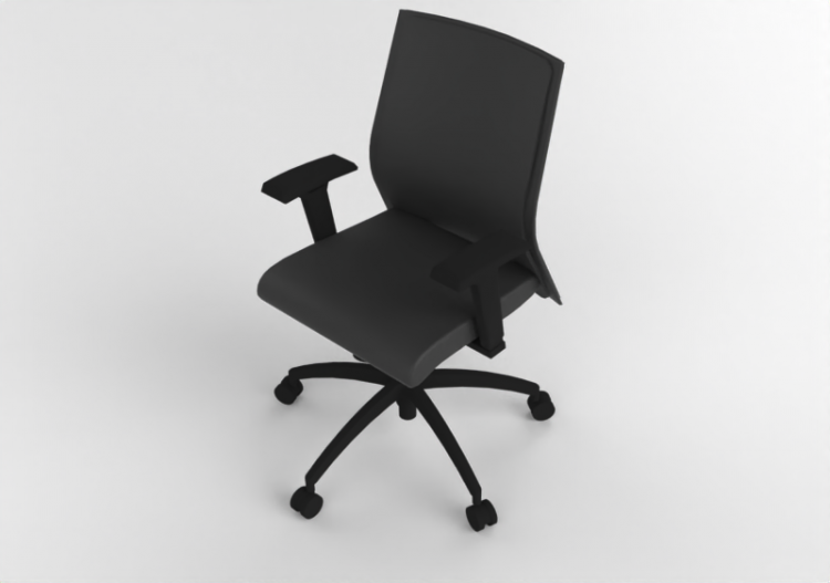 Chaises 3D - Fauteuil tournant en cuir - Modernform - Série...