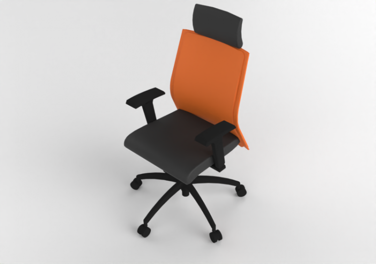 Chaises 3D - Fauteuil tournant en cuir - Modernform - Série...