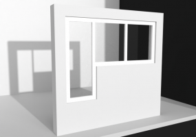 3D Tür/Fenster - Fin+portafinestra