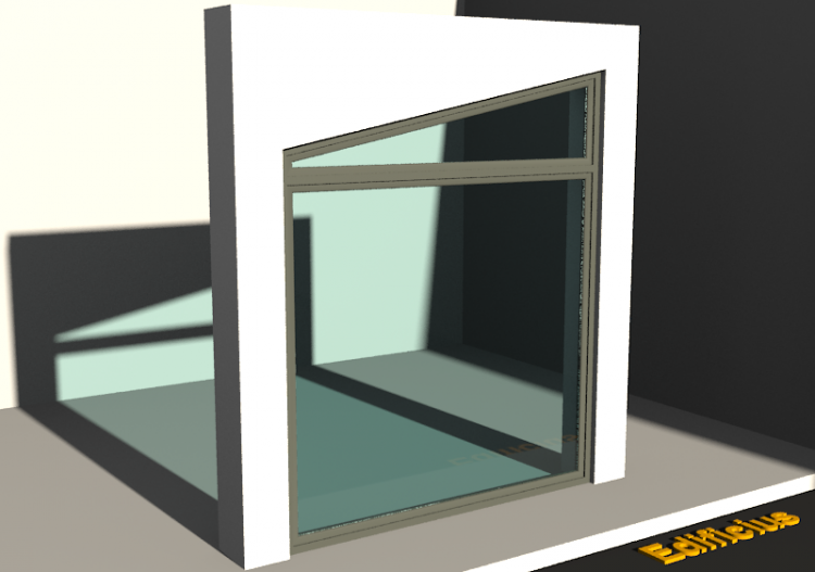 3D Tür/Fenster - SCHF[T] 1F + 1OBL - ACCA software