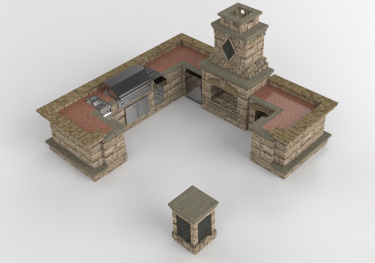 3D Kitchens - Stone kitchen - Belgard - Series 415 - ACCA...