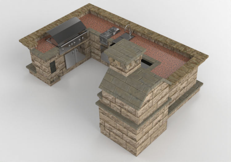 3D Kitchens - Stone kitchen - Belgard - Series 405 - ACCA...