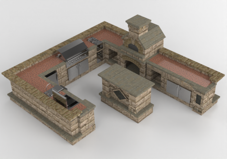 3D Kitchens - Stone kitchen - Belgard - Series 425 - ACCA...