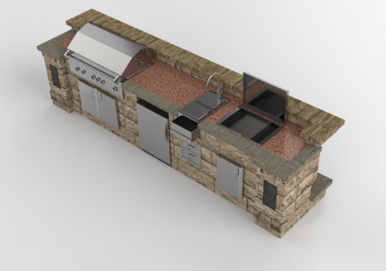 3D Kitchens - Stone kitchen - Belgard - Series 110 - ACCA...