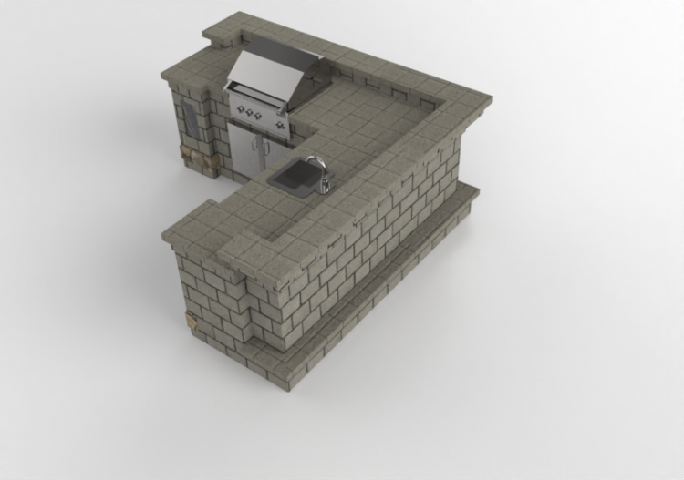 Cucine 3D - Cucina in pietra - Belgard - Bristol - ACCA...