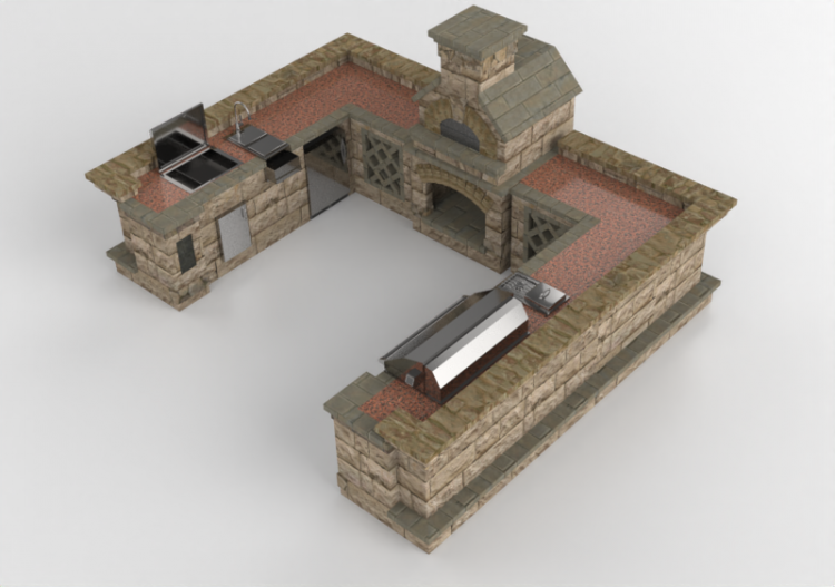 3D Kitchens - Stone kitchen - Belgard - Series 410 - ACCA...