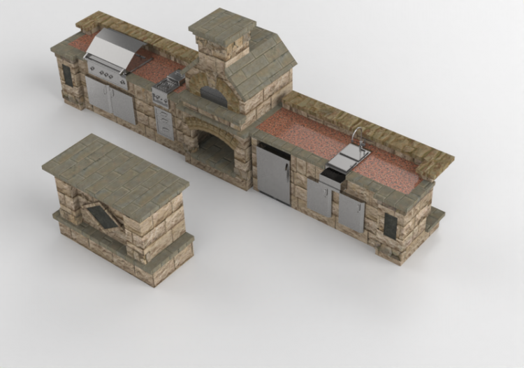 3D Kitchens - Stone kitchen - Belgard - Series 120 - ACCA...