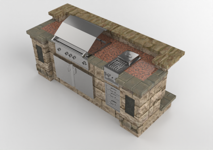 3D Kitchens - Stone kitchen - Belgard - Series 105 - ACCA...