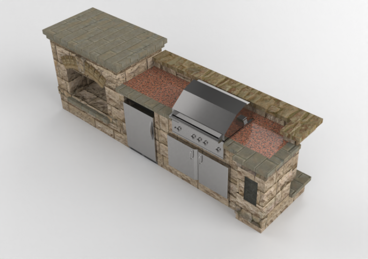 Cucine 3D - Cucina in pietra - Belgard - Series 125 - ACCA...