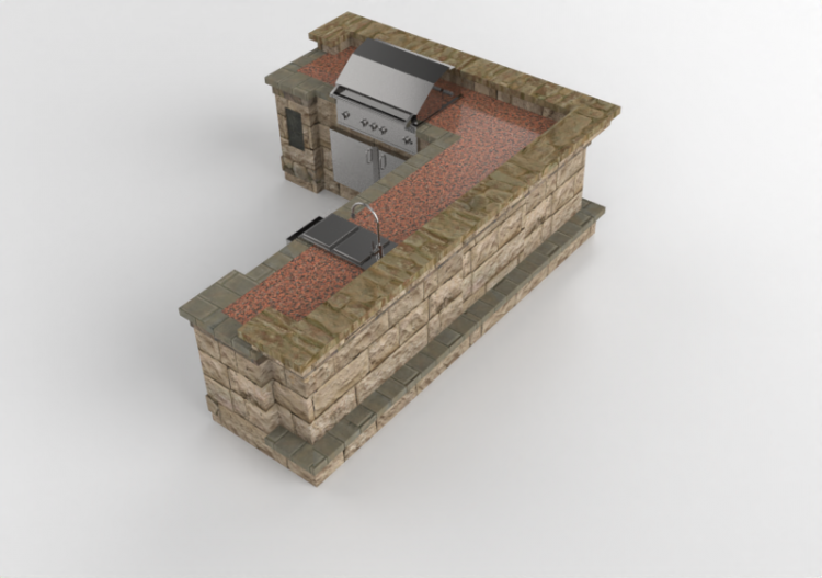 3D Kitchens - Stone kitchen - Belgard - Series 210 - ACCA...