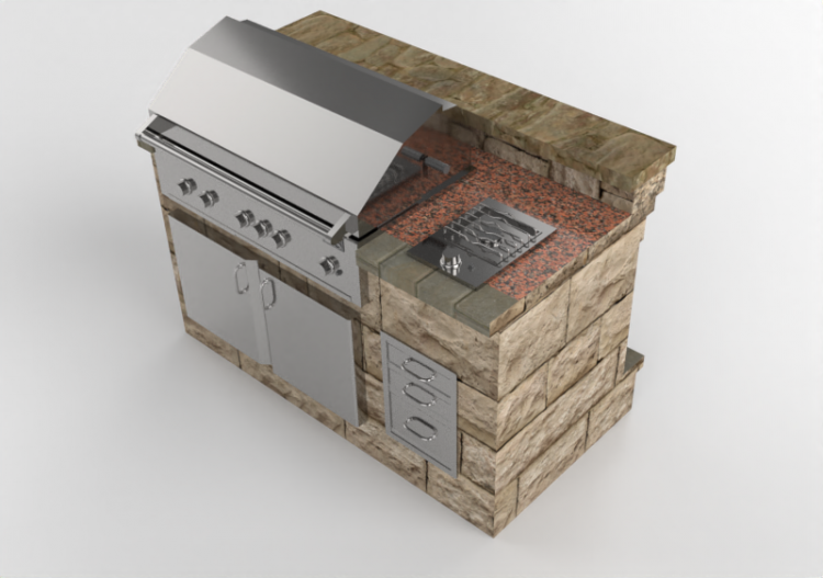 Cuisine 3D - Cuisine en pierre - Belgard - ACCA software