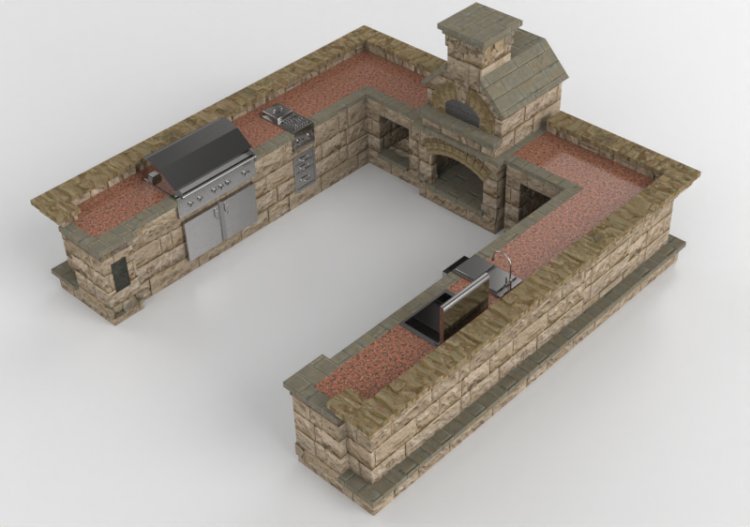 3D Kitchens - Stone kitchen - Belgard - Series 420 - ACCA...