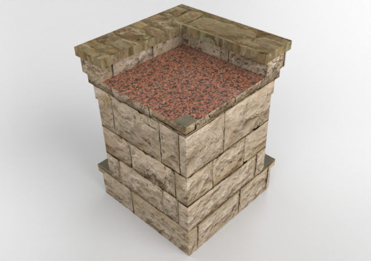 3D Furniture - Stone corner kitchen unit - Belgard - ACCA...