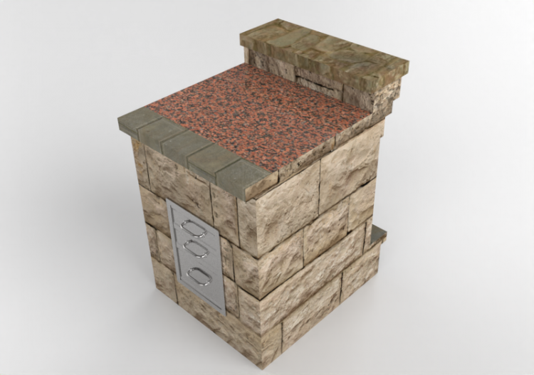 3D Möbel - Outdoor-Küche aus Stein - Belgard - ACCA...