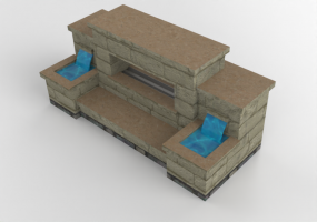 Camini 3D - Camino a gas in pietra - Belgard - Euro