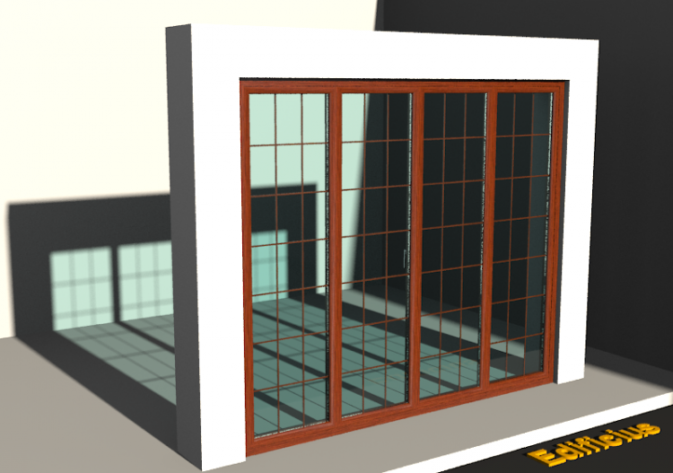 Menuiseries 3D - FN[R] 2VB[1V]+2F[1V] - ACCA software