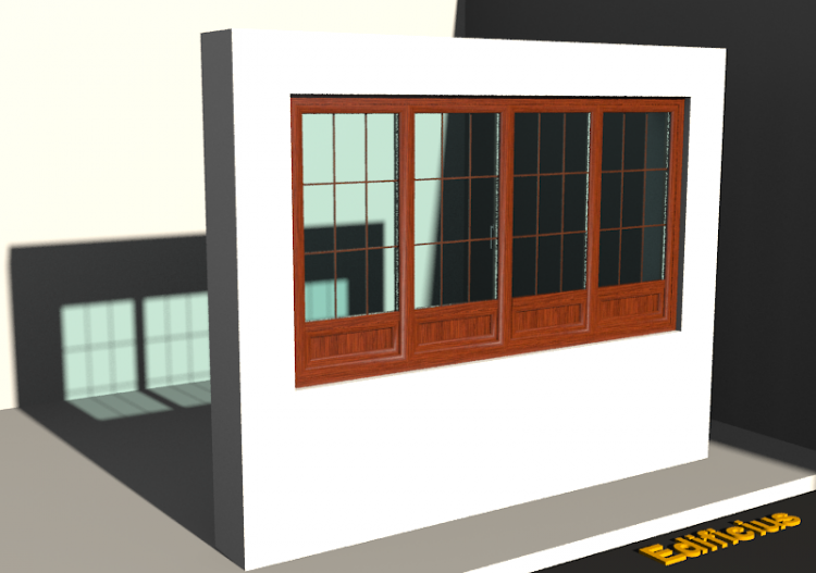 Esquadria 3D - JN[R] 2FB[1P]+2F[1P] - ACCA software