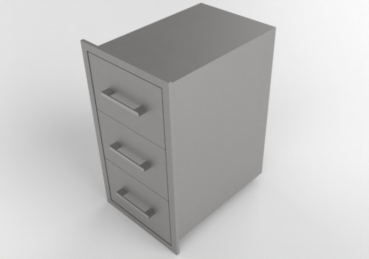 Mobili 3D - Cassetto in metallo - Sunstone - BA DPCF17 -...