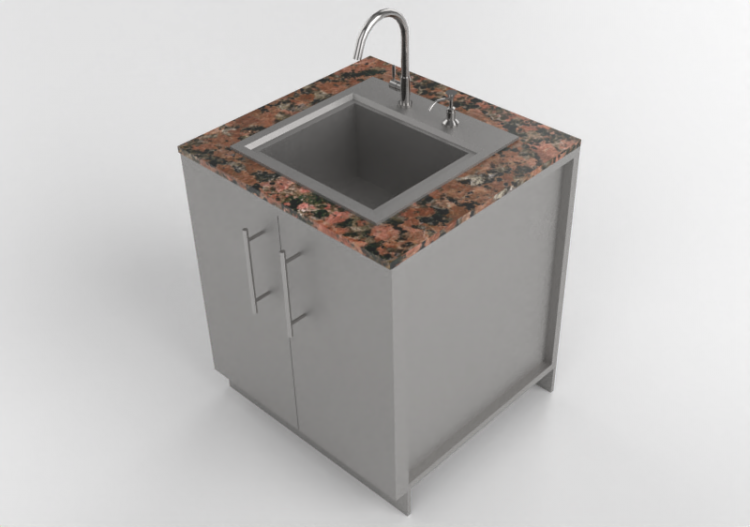 Mobili 3D - Mobile da cucina modulare con lavabo - Sunstone...