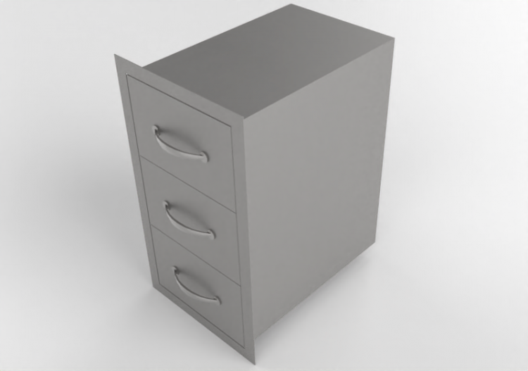 3D Furniture - Metal drawer - Sunstone - A DPCF17 - ACCA...