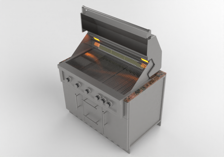 3D Furniture - Modular kitchen cabinet with BBQ - Sunstone...