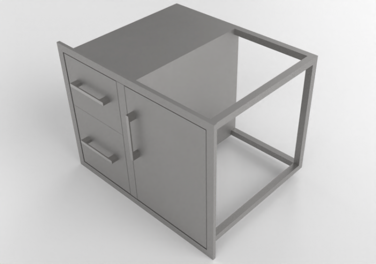3D Furniture - Metal drawer - Sunstone - BA DDC30 - ACCA...