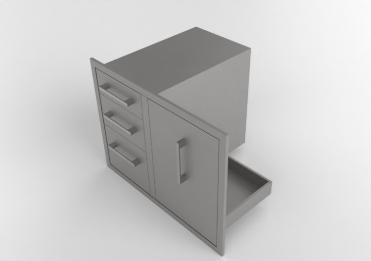 3D Furniture - Metal drawer - Sunstone - BA LPCTD30 - ACCA...