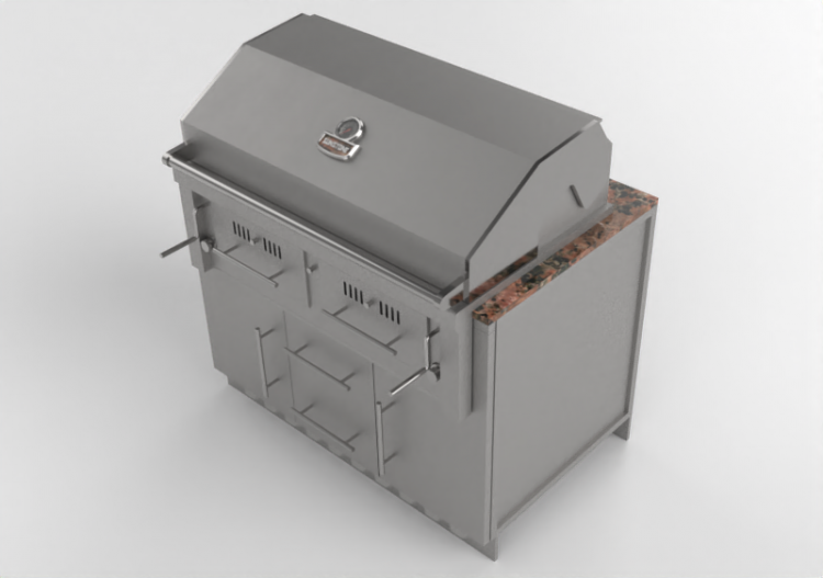 3D Furniture - Modular kitchen cabinet with BBQ - Sunstone...