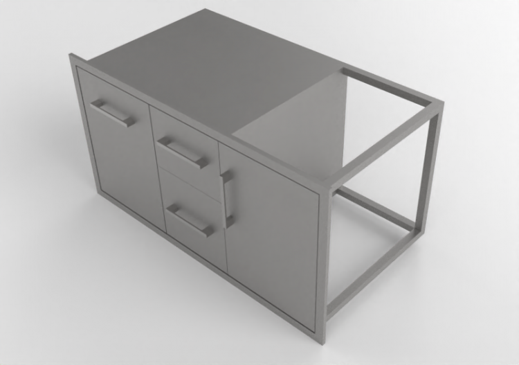 Mobili 3D - Cassetto in metallo - Sunstone - BA DDC42 -...