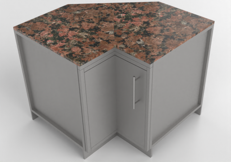 Meubles 3D - Meuble de cuisine modulaire à angle - Sunstone...