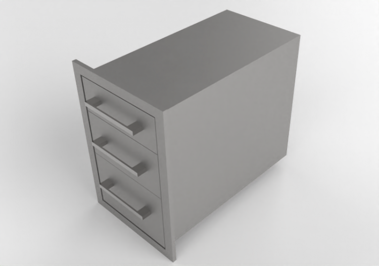 3D Furniture - Metal drawer - Sunstone - BA TD18 - ACCA...