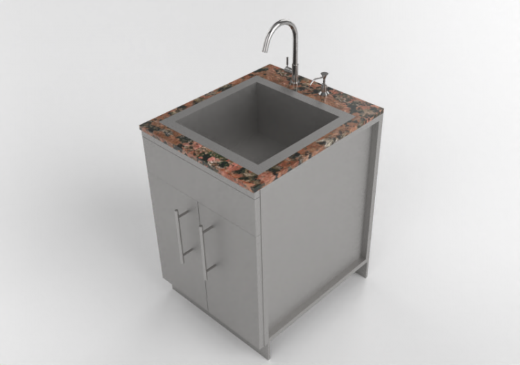 Mobili 3D - Mobile da cucina modulare con lavabo - Sunstone...