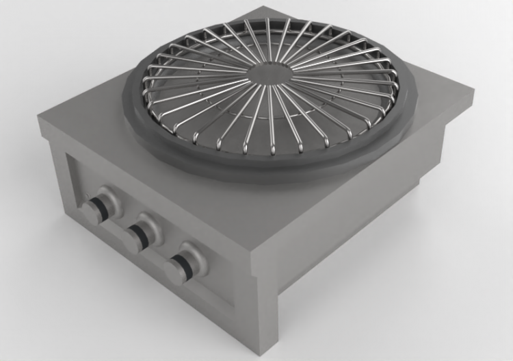 Elettrodomestici 3D - Fornello a gas - Sunstone - SUN24PCB...