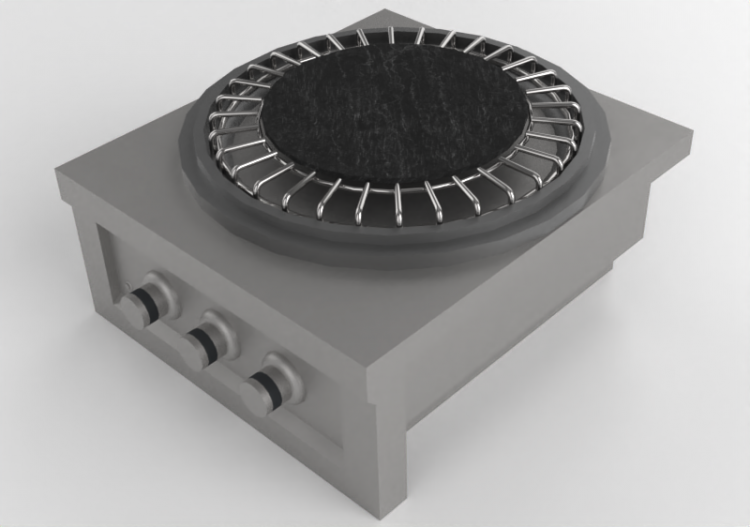 3D Electrical Appliances - Gas cooker - Sunstone - SUN24PCB...
