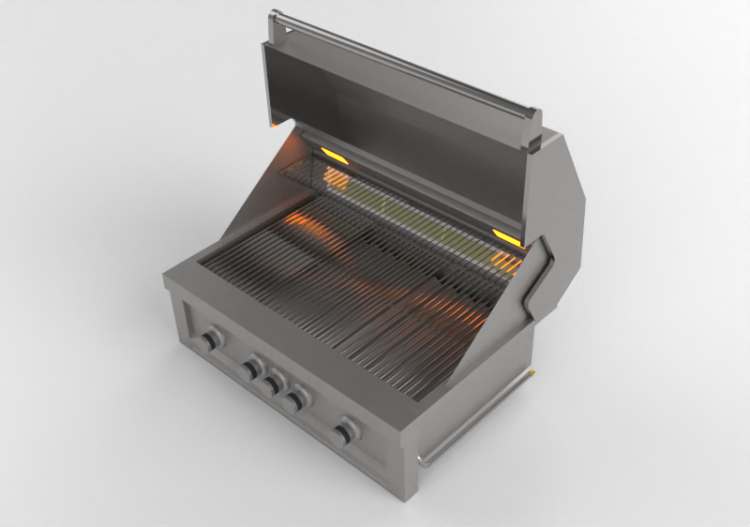3D Electrical Appliances - Steel barbecue - Sunstone -...