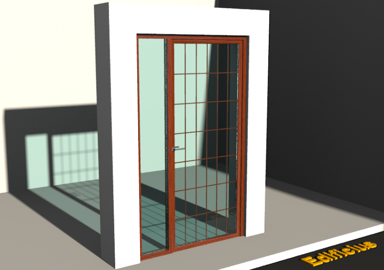 3D Tür/Fenster - SCHF[R] 1DF + 1SL - ACCA software