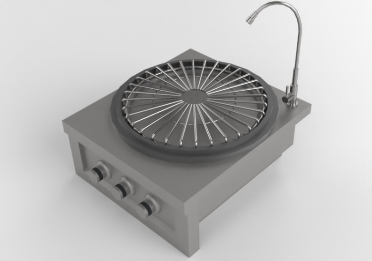 Electroménagers 3D - Plaque de cuisson à gaz - Sunstone -...