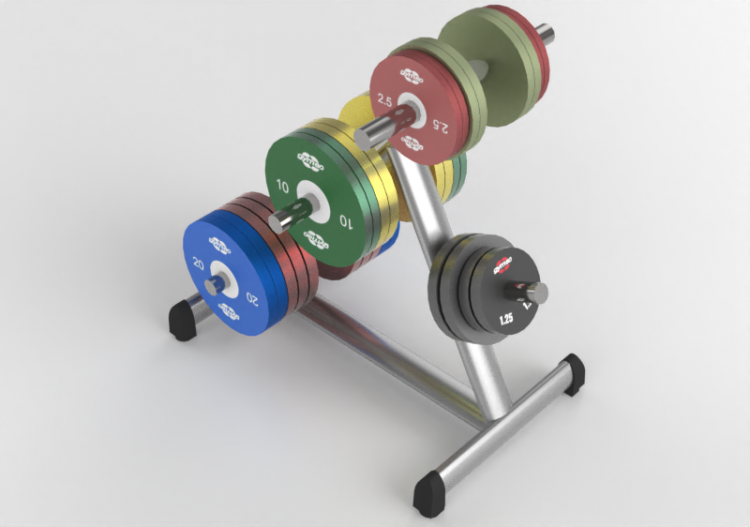Fitness 3D - Soporte para pesas de disco 45 - Gym80 - 4169...
