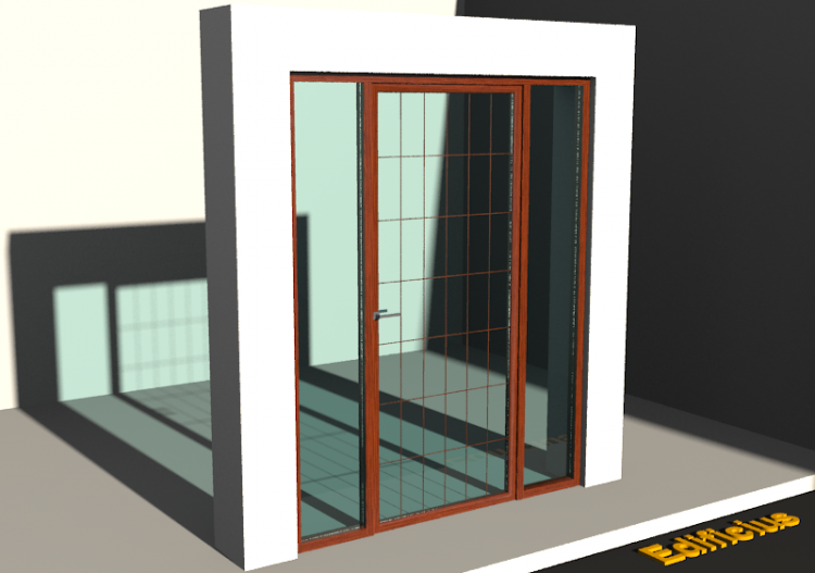 3D Tür/Fenster - SCHF[R] 1DF + 2SL - ACCA software