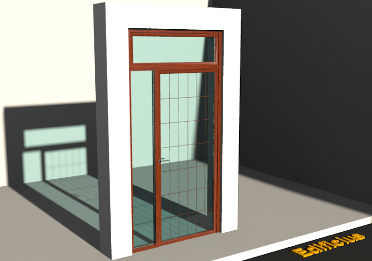 3D Tür/Fenster - SCHF[R] 1DF + 1OBL + 1SL - ACCA software