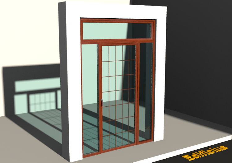 3D Tür/Fenster - SCHF[R] 1DF + 1OBL + 2SL - ACCA software