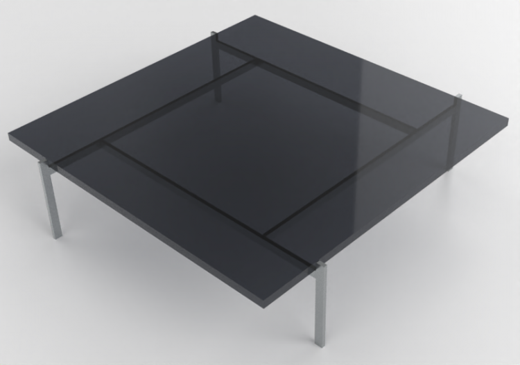 3D Tables - Square table - Fritz Hansen - PK61A - ACCA...