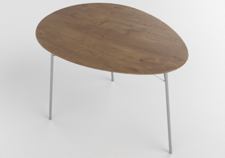 3D Tables - Wooden Table - Fritz Hansen - Egg Table - H74 -...