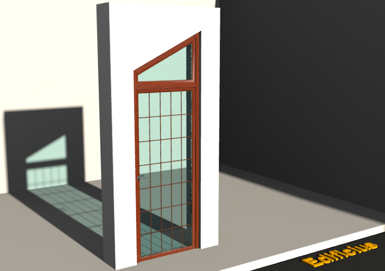 3D Tür/Fenster - SCHF[T] 1DF + 1OBL - ACCA software