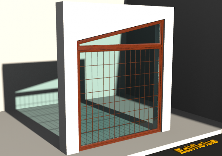 3D Tür/Fenster - SCHF[T] 1F + 1OBL - ACCA software